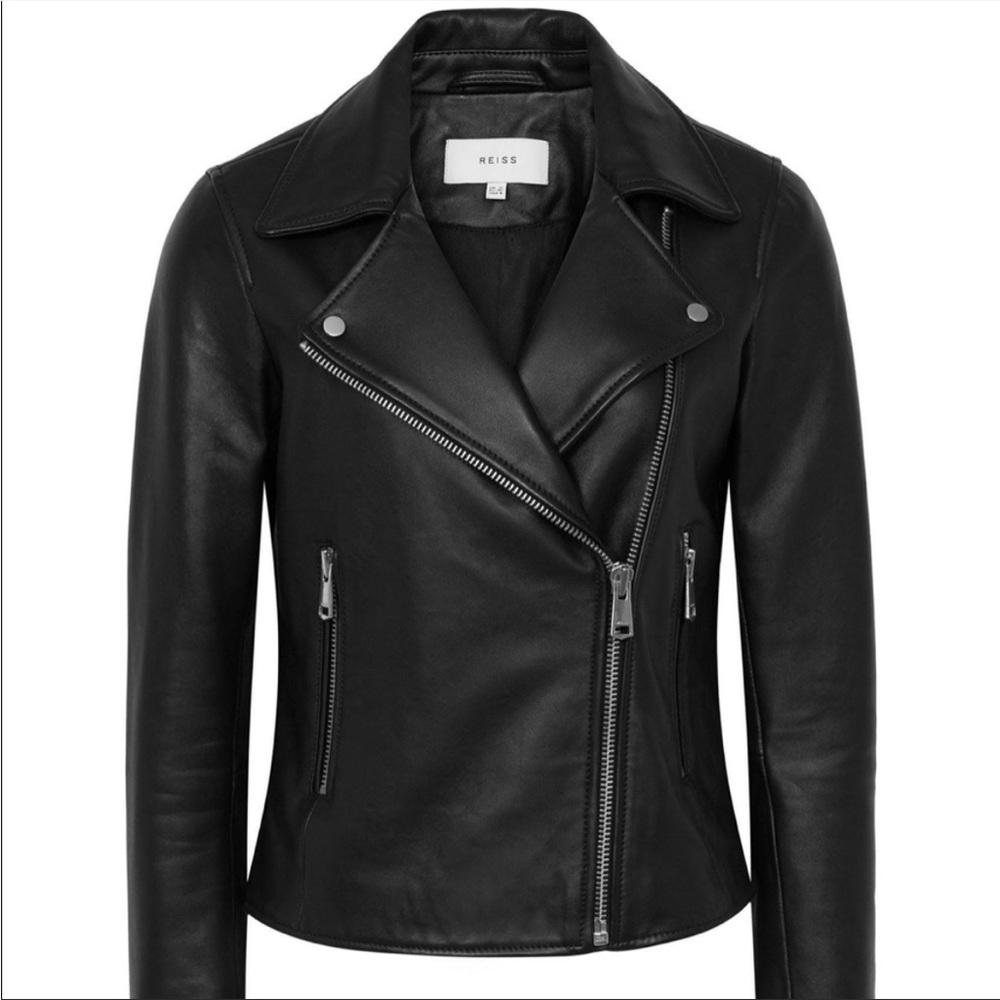 Reiss Gia Leather Jacket